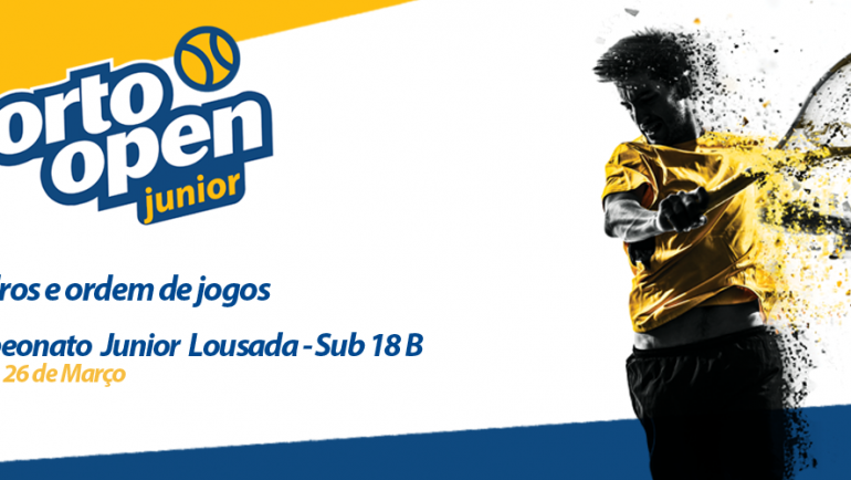 Campeonato Junior de Lousada – Sub18 B: Quadros e ordem de jogos